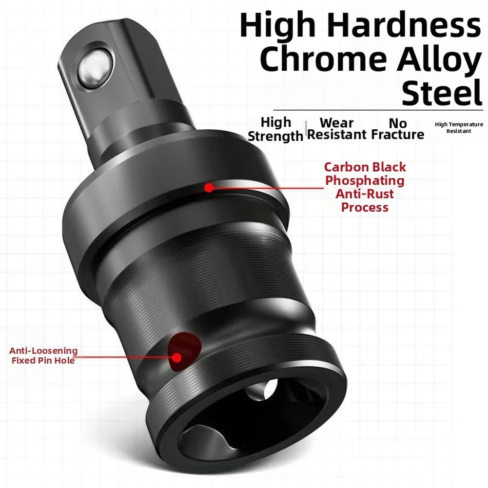 1/2 Inch Pneumatic Multi-Purpose Joint Socket Adapter Drive 360 Degree Rotation  For Power Wrench Automotive Repair