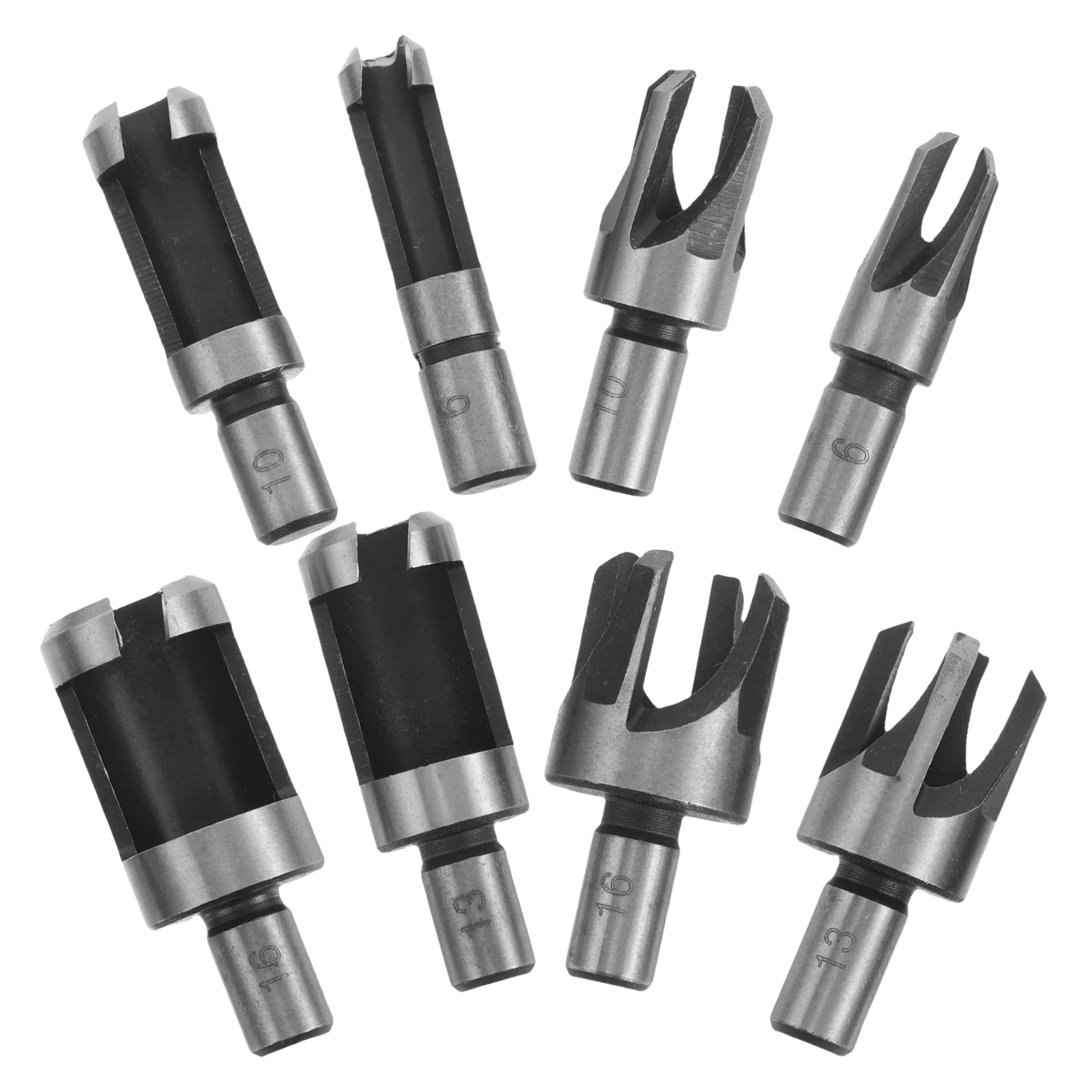 

8Pcs Wood Plug Drill Bit Set Multi-Size Metal Drill Bits for Wood Cutting Countersink Holes in Carpentry and DIY Repairs