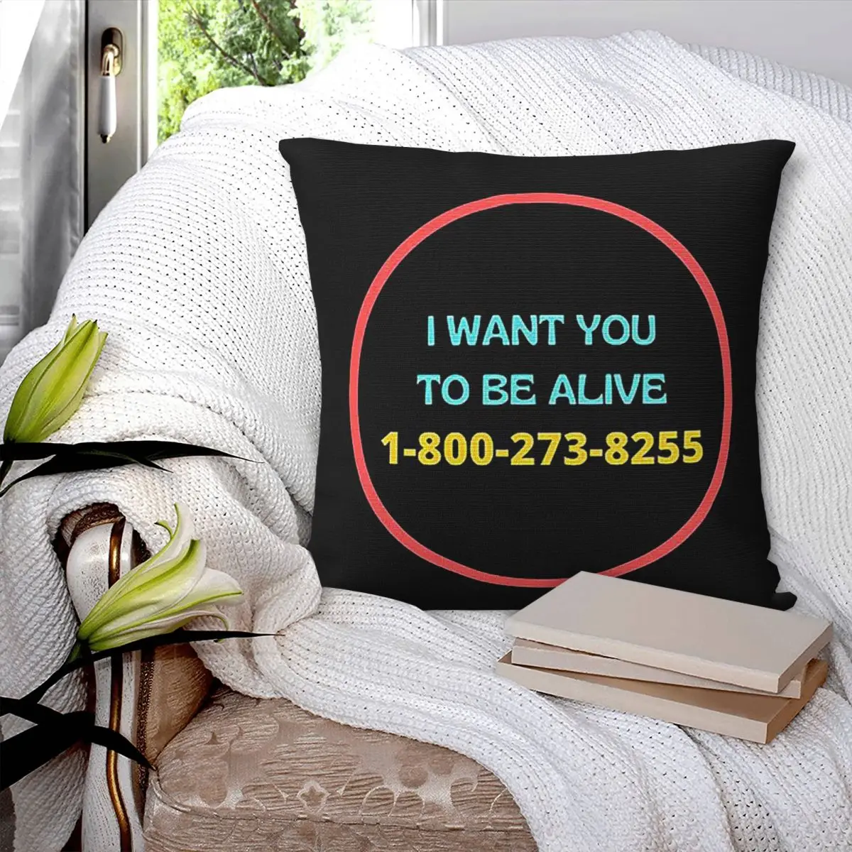 I Want You To Be Alive Square Pillowcase Pillow Cover Polyester Cushion Decor Comfort Throw Pillow for Home Bedroom