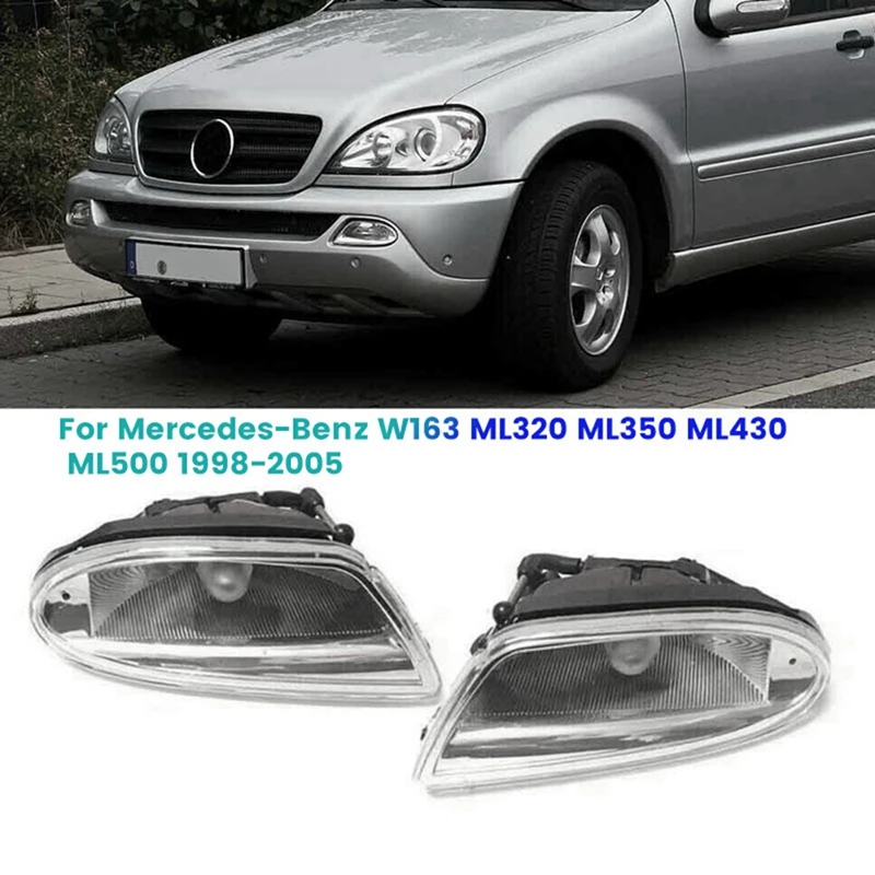 1Pair Car Anti-Fog Light Driving Lamp for Mercedes-Benz W163 ML320 ML350 ML430 ML500 1998-2005 A1638200328 A1638200428