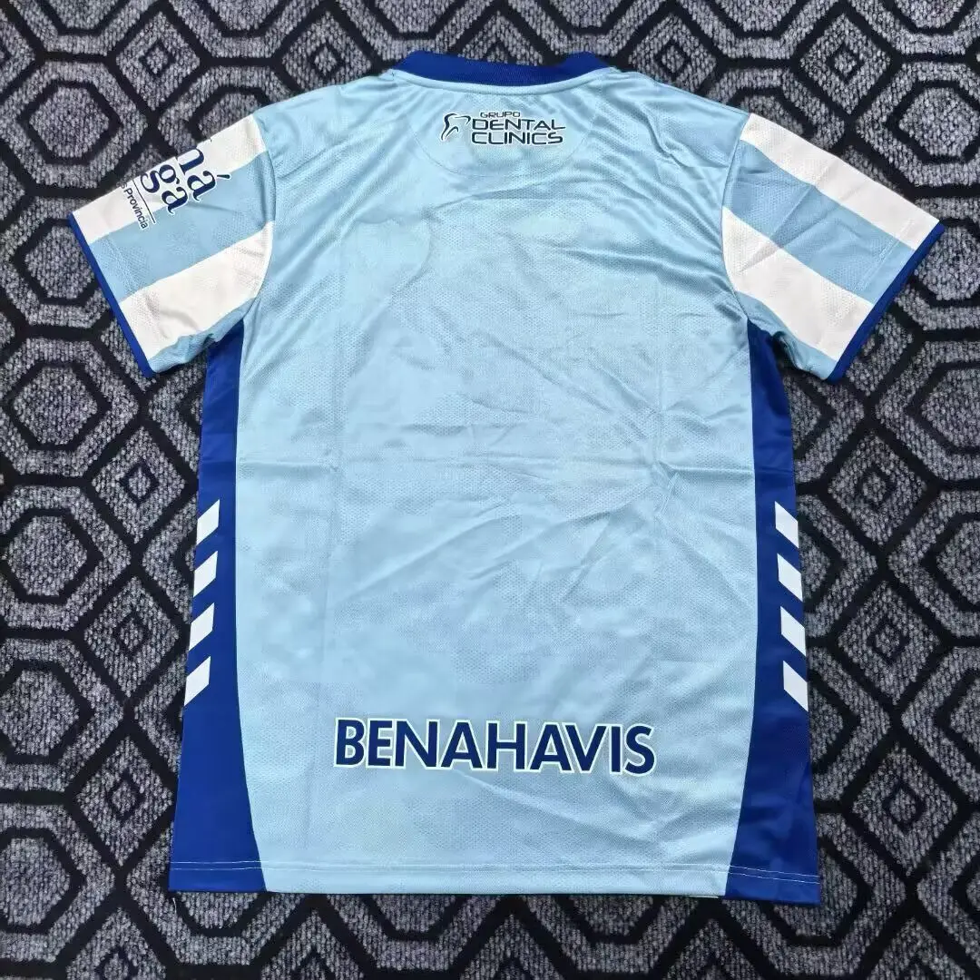 25-26 La Liga Malaga Camiseta de fútbol local 3D para hombres y mujeres; Lluvia; Butrín;aga Kit de fútbol; Parte superior fría; Inopular