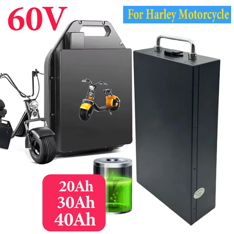 

Harley Citycoco 60V 30Ah 40AH Electric Motorcycle Waterproof 18650 Lithium Battery for Foldable CityCoco Electric ScooterBicycle