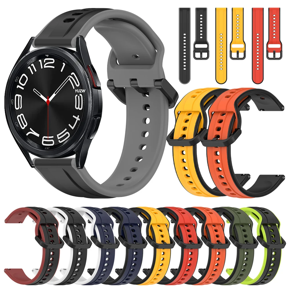 Silicone Sport Watches Band For Samsung Galaxy Watch 6 5 Pro/4/classic/gear s3 /active 2 Bracelet Huawei gt4 2 3 22mm 20mm Strap