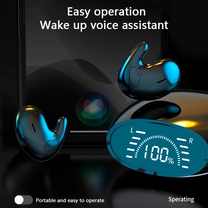 Xiaomi Sleep Invisible Headset Hidden Noise Cancel Waterproof Wireless Bluetooth Earphone Earbuds Sports Stereo Bluetooth 5.3