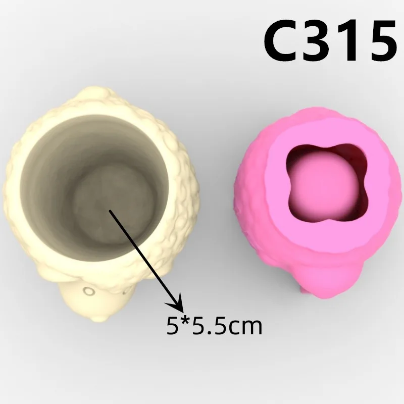 C315 mała owieczka doniczka soczysty obsadka do pióra do robienia żywicy betonowy wazon kaktus silikonowa forma do domu narzedzie dekoracyjne