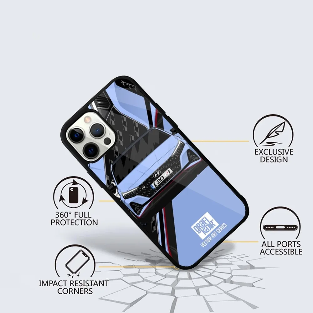 I30 I20 Sport Car Phone Case For iPhone 16,15,14,13,12,11,Plus,Pro,Max Mini Magsafe Magnetic Wireless Charging