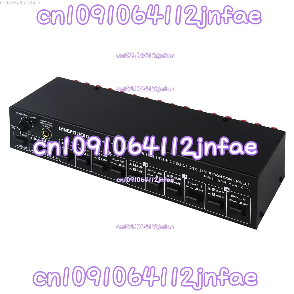 New 2-in-6 Output Power Amplifier, Speaker Selector, Switcher, 6-zone Stereo Speaker Distribution Controller