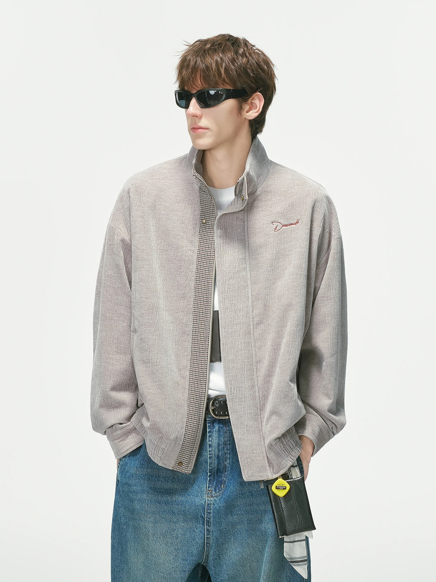 Chaqueta Retro a Cuadros con T - Embroidery Texture reseña y precio