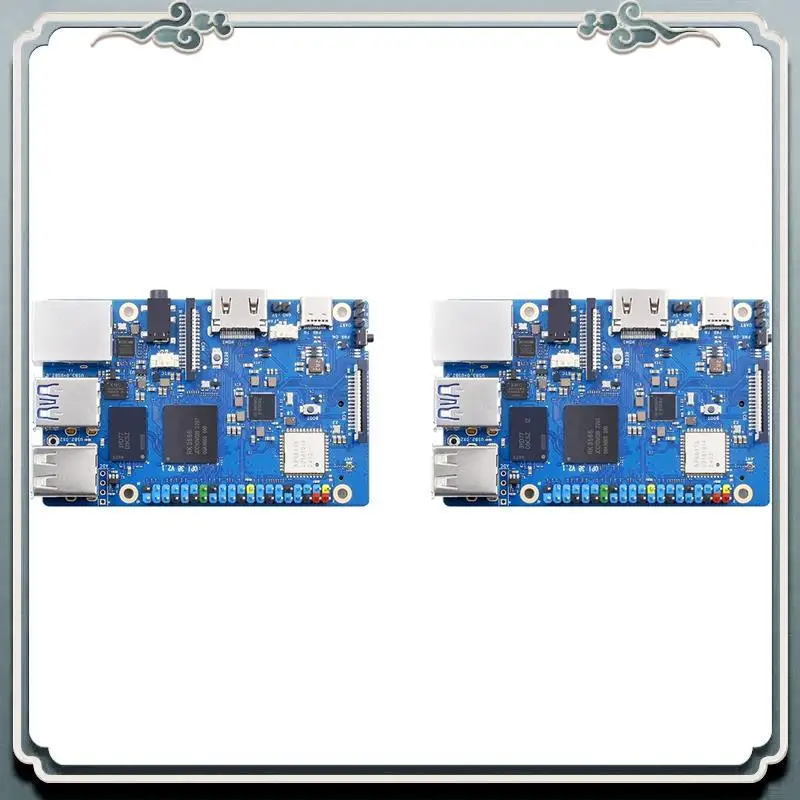Premium 2X For Orange Pi 3B 2GB RAM DDR4 Rockchip RK3566 Wifi+BLE Mini PC, Run Android 11/Ubuntu/Debian Single Board Computer