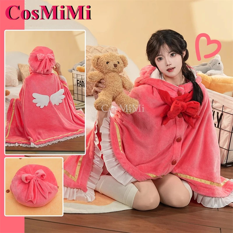 CosMiMi Cardcaptor Sakura Kinomoto Sakura Cosplay Costume Derivative Product Lazy Blanket Lovely Cloak Air Conditioning Blanket