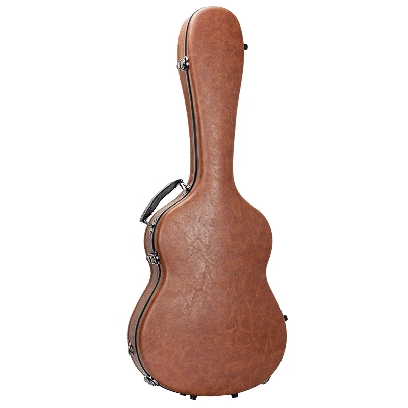 

Hooqu Wholesale Classical Guitar Hard Case Sponge Interior Classical Guitar Fiberglass Case Light Weight Instruments Case