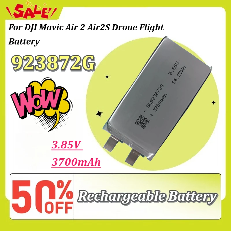 923872G 3.85V 3700mAh High Voltage Li-po Battery High-Capacity Rechargeable Cell For DJI Mavic Air 2 Air2S Drone Flight Battery