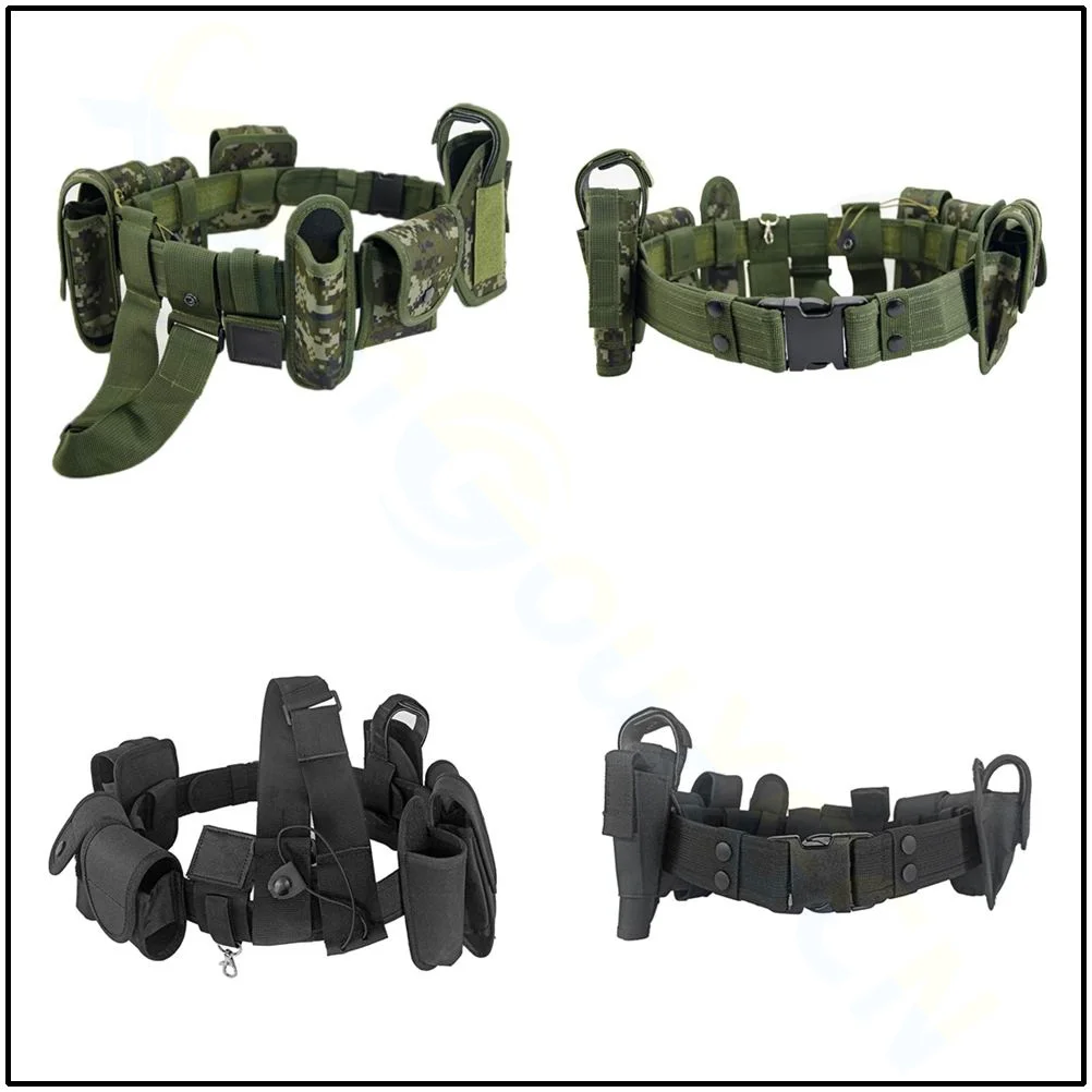 Outdoor Tactical Belt Set Police Security Guard Modular Equipment Multi-pockets Hip Pack Hunting Multifunctional Belt bag view 2