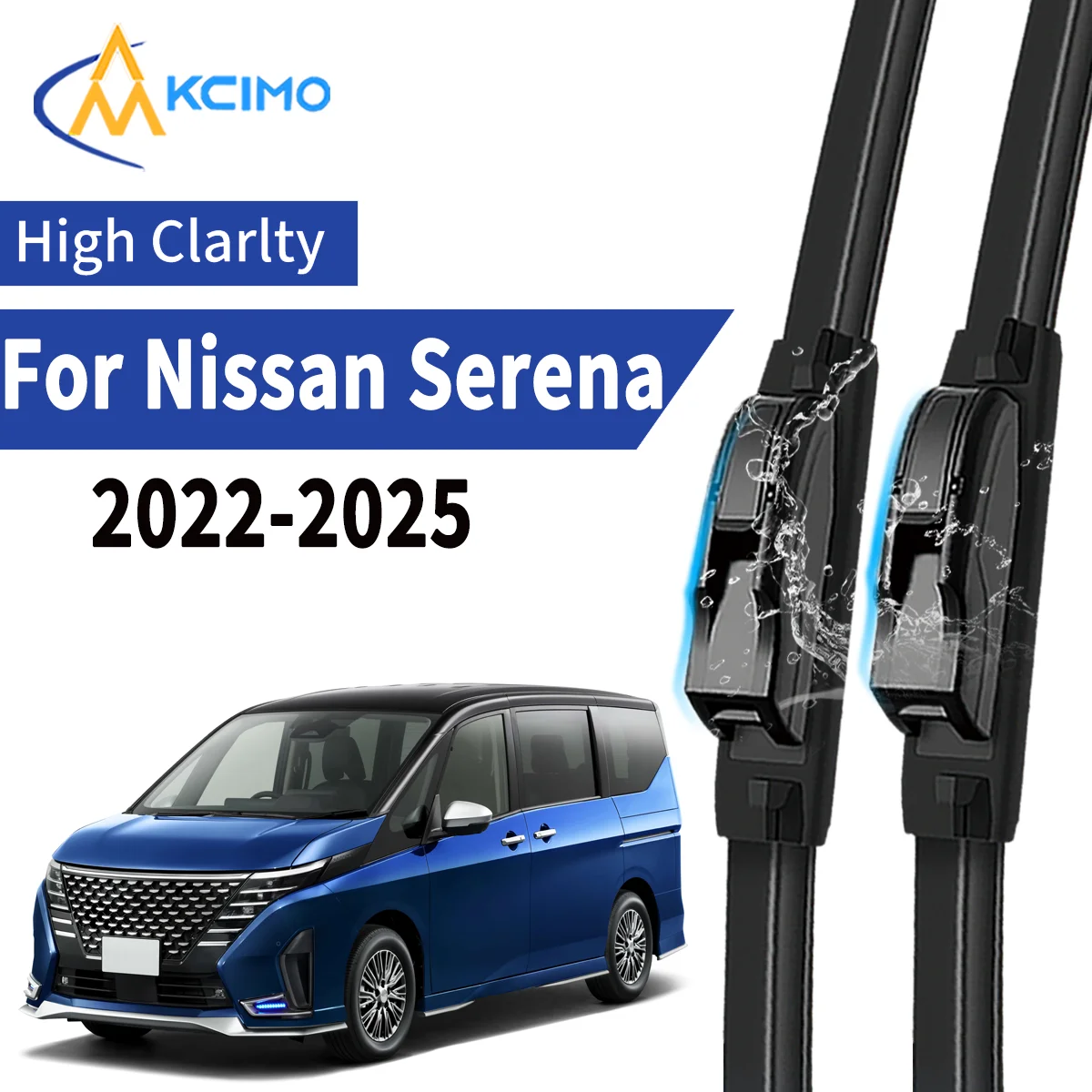

2pcs Car Front Wiper Blades For Nissan Serena C28 22-25 Windscreen Windshield Wipers Silent Rubber Auto Accessories Replacement