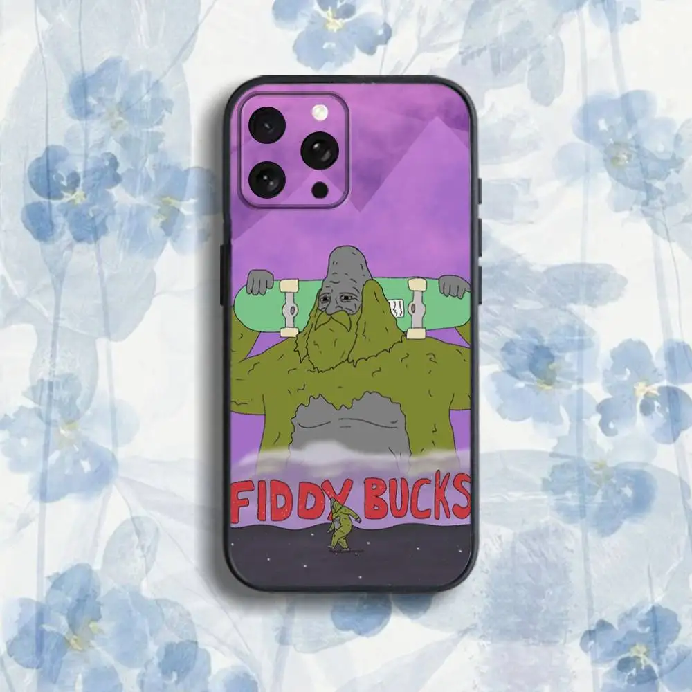 Sassy The S-Sasquatch telefoonhoesje voor iPhone 17,16,15,14,13,12,Pro,Max,Plus,E,SE4,Air,Mini zwarte softbox