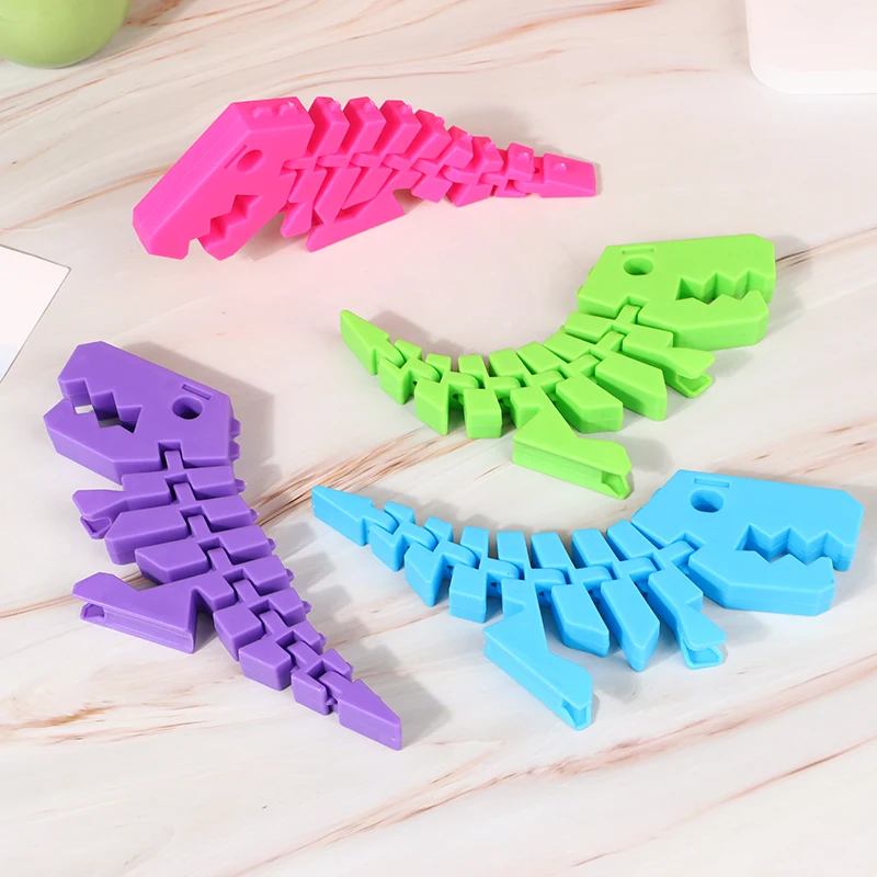 Porte-clés de dinosaure de dessin animé pour garçons et filles, modules de décompression, pendentif 3D, porte-clés souligné, Sleton, Joendoc, nouveauté