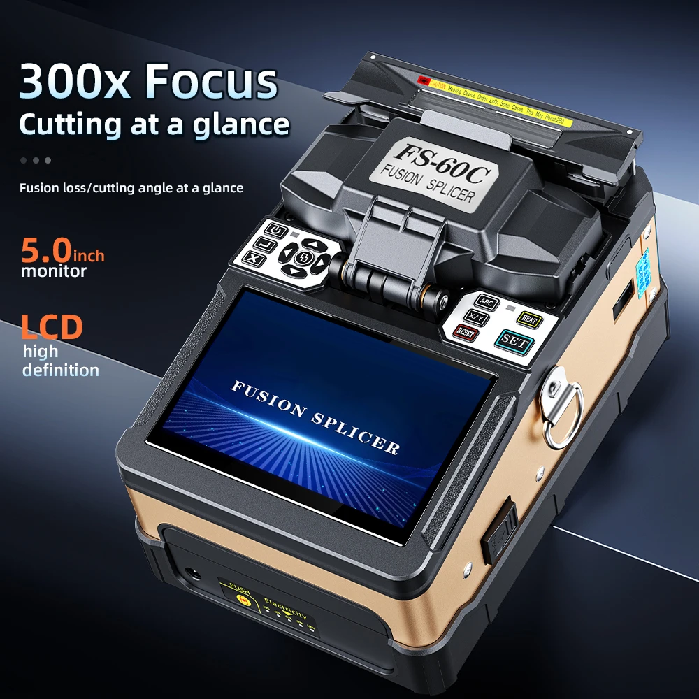 FS-60C Golden Automatic Fusion Splicer Machine Fiber Optic Fusion Splicer Fiber Optic Welding Machine