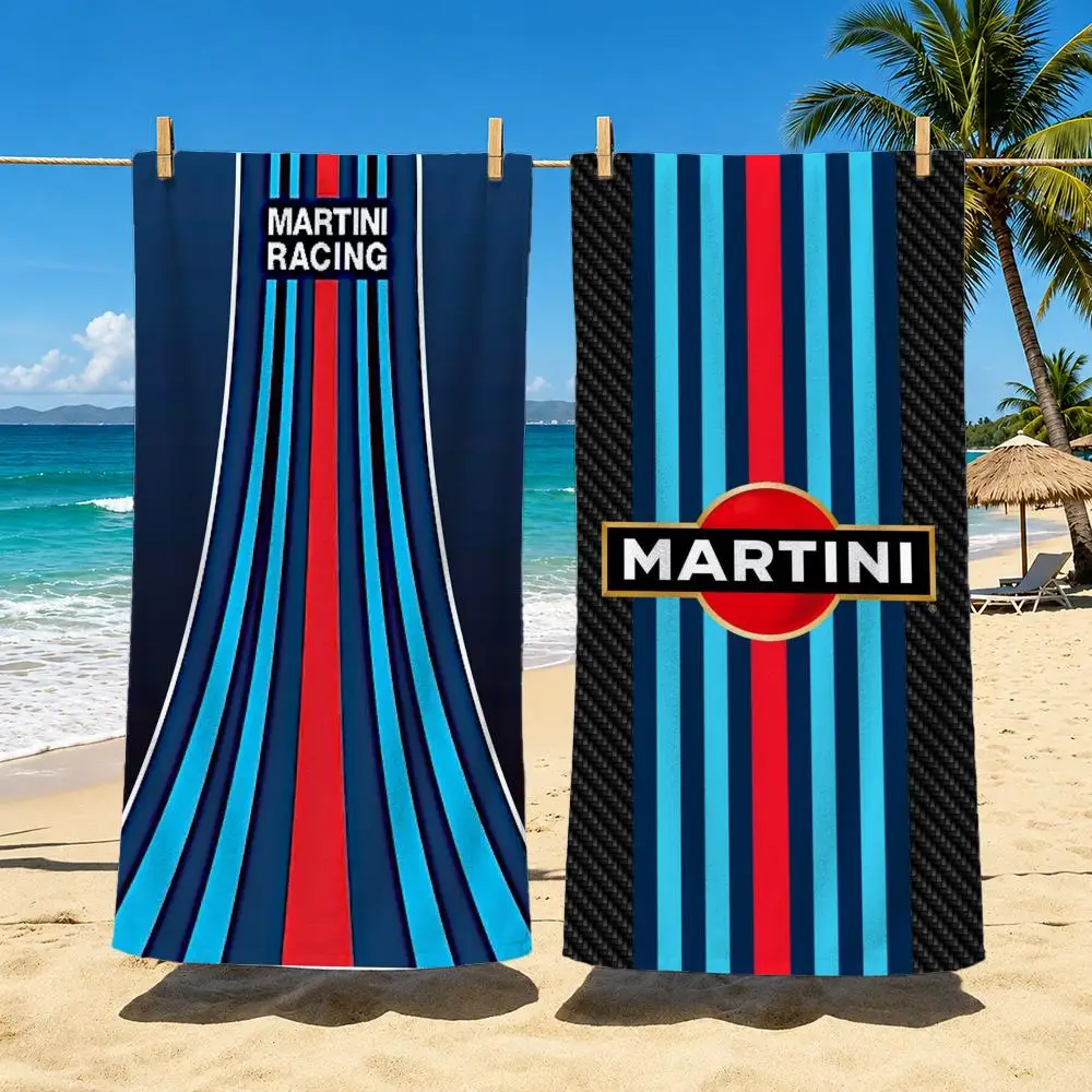 Racing Brand M-MARTINI Racing Logo Towel Towel beach towel, quick drying absorbent bath towel for Swim,Gym,Camping,Outdoor hot