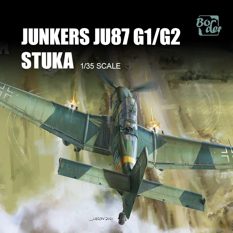 

Бордюрная модель в сборе, Φ модель в комплекте, JU87G Stuka, бомбардировщик с внутренней структурой 1/35