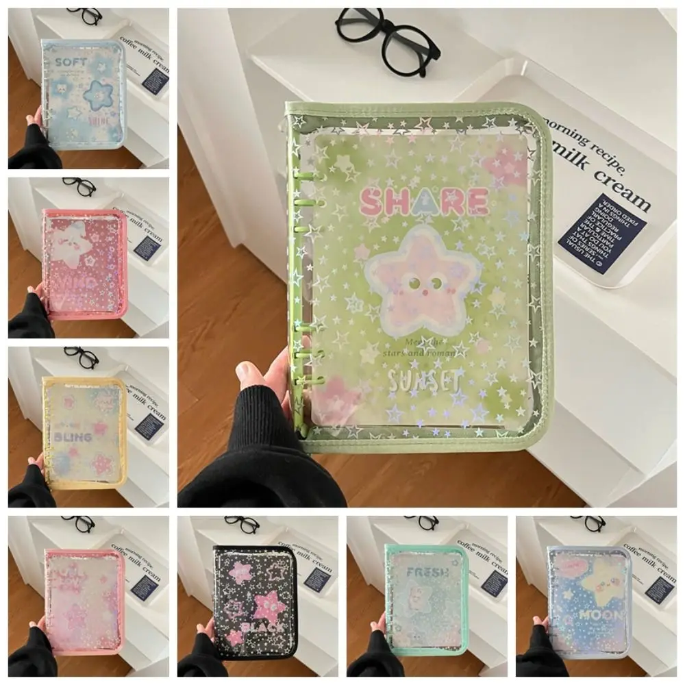 A5 Binder Photo Album Cover PVC Korea Style Photo Collect Book Cover Cute Beautiful Card Binder Pack Photo Card Collection