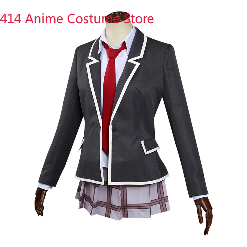 Japan Anime Tenkuu Shinpan High-Rise Invasion Cosplay Mayuko Nise Uniform Halloween Party Jacket Top Skirt Socks Costume C93M143