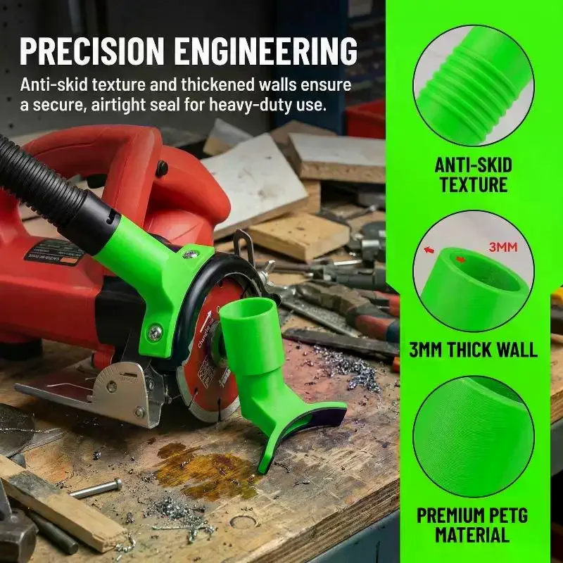 Angle Grinder Dust Extractor Adapter Double-Port Collector Fitting Tool-Free Dust Adapter For Circular Jigsaw Router Sander