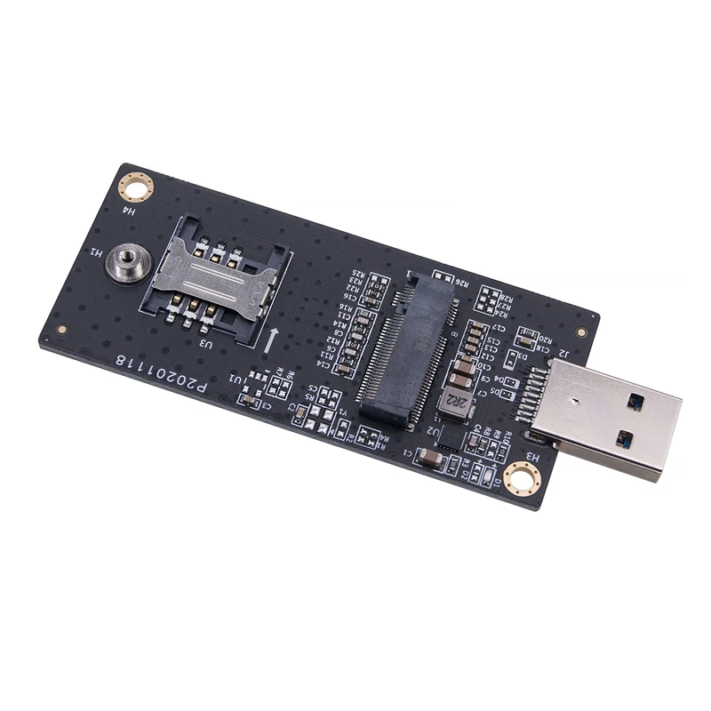 M.2 Key B to USB 3.0 Riser Board for 3G 4G LTE WWAN Module NGFF M.2 Key B to USB3.0 Network Adapter with 6Pin/8Pin SIM Card Slot