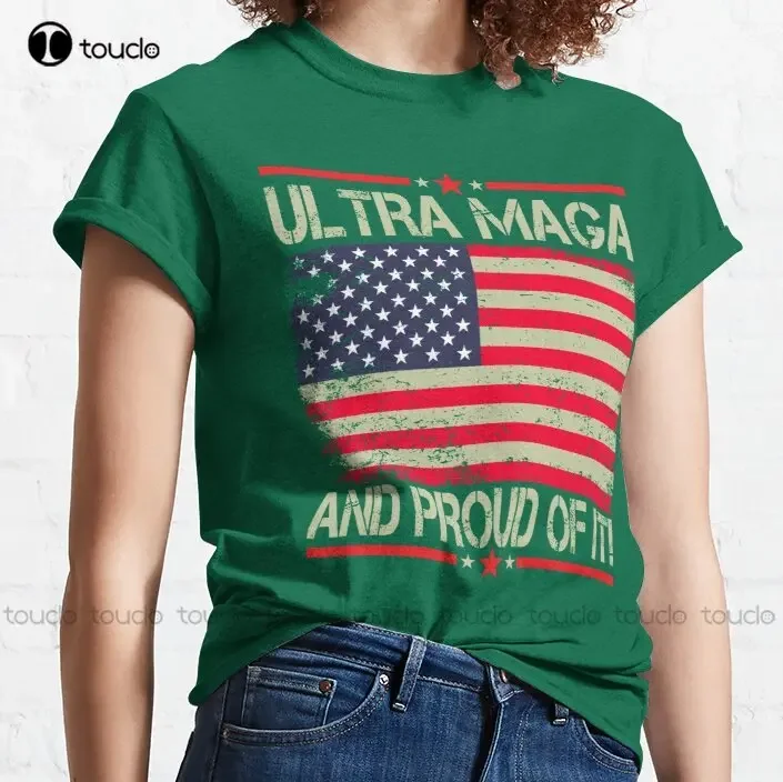 Vintage Ultra Maga And Proud Of It Trending T-Shirt Black Tshirt Cotton Outdoor Simple Vintage Casual Tee Shirts Xs-5Xl Unisex