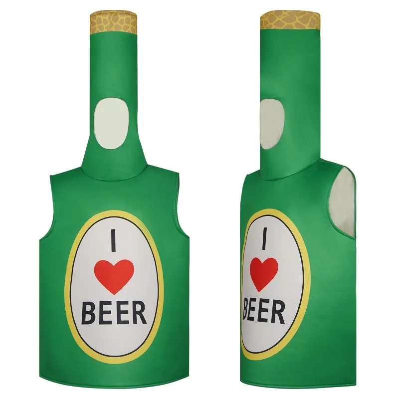 هالوين زجاجة بيرة تأثيري نيسيي-الإبداعية مضحك جوفي الزي-للجنسين مرحلة الأداء ارتداء للحفلات التنكرية تحت عنوان