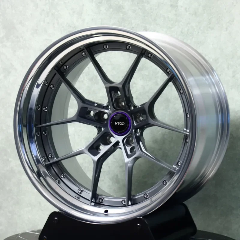 HTOR Custom Car Rims17 18 19 20 21 22Inch 5x112 Gray Machine Aluminium Alloy Wheels for Tiguan Tayron T-Roc IX X3 Macan