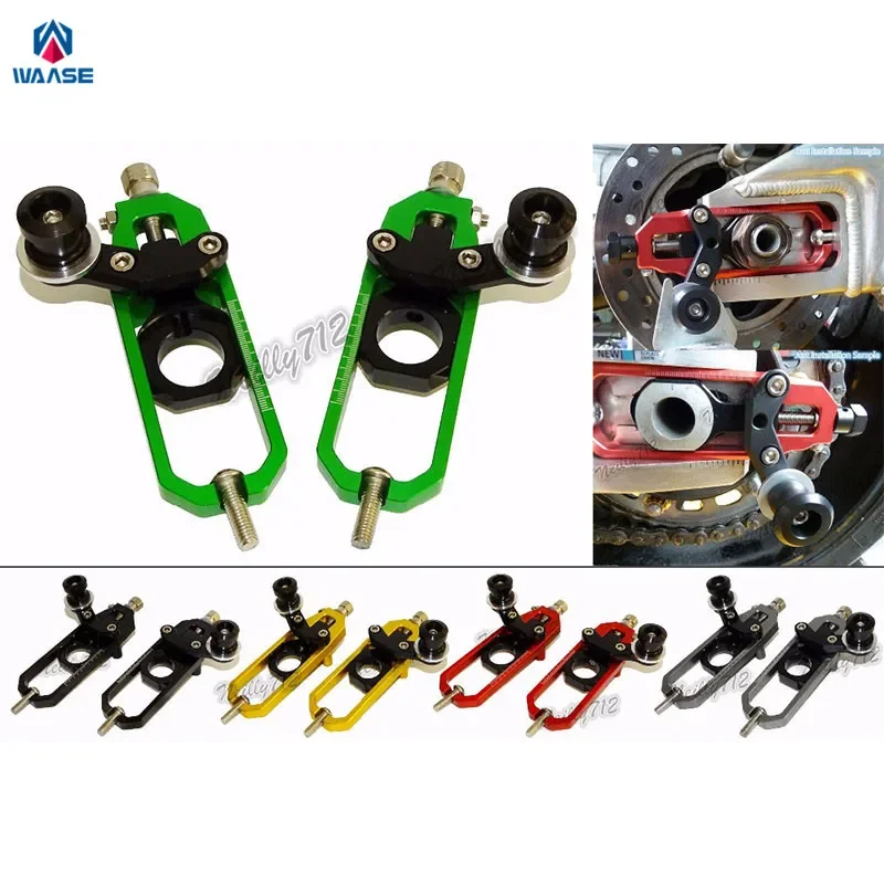 waase For Kawasaki Ninja ZX-10R ZX10R 2011 2012 2013 2014 2015 Chain Adjusters with Spool Tensioners Catena