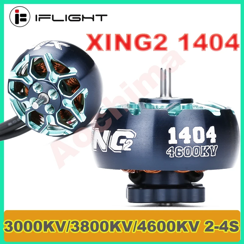 

Зубочистка IFlight XING2 2. 0 3000KV/3800KV/4600KV 2-4S, сверхлегкая конструкция, unibell мотор, совместимый с 3-4-дюймовым пропеллером для FPV дрона