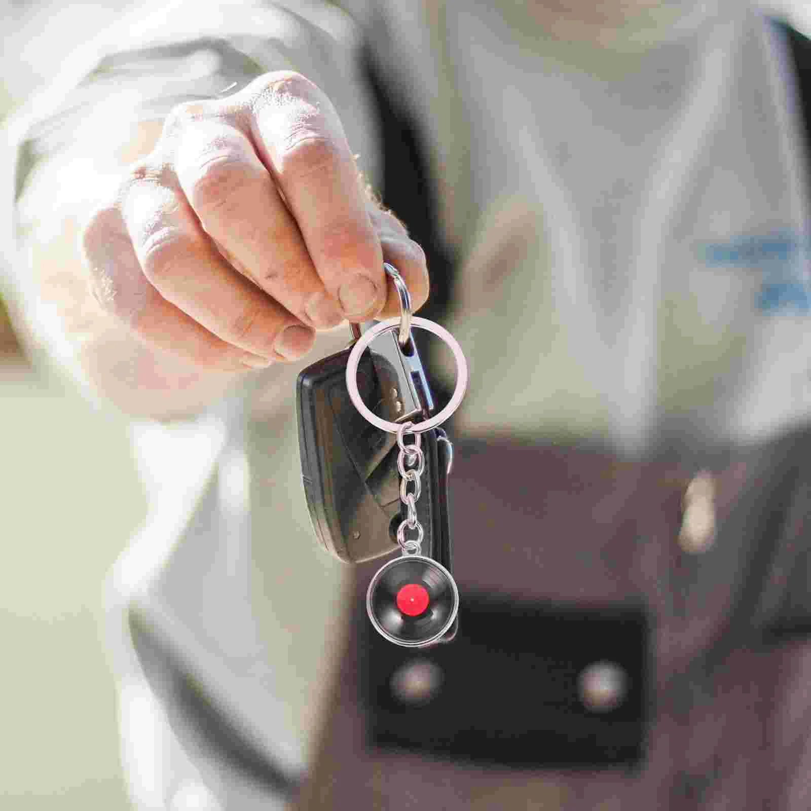

5 Pack Record Key Chain Decoration Keychain Rings Vinyl Pendants Hanging Keyring Keychian Metal Creative Lightweight