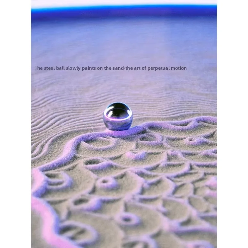 Automatic Sand Painting Coffee Table Magnetic Painting Dynamic Art Ball Meditation Table Sculpture