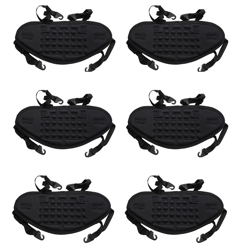 6Pc Adjustable Kayak Cushion Canoe Environmental Protection Seat Back Rest Pad Kayak Soft Thick Back Support Pad