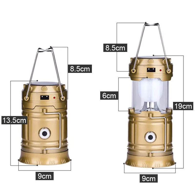 Multifunctional Led Camping Light Rechargeable Camping Lamp Solar Power Charging Portable Fan Lantern Emergency Outdoor Lighting