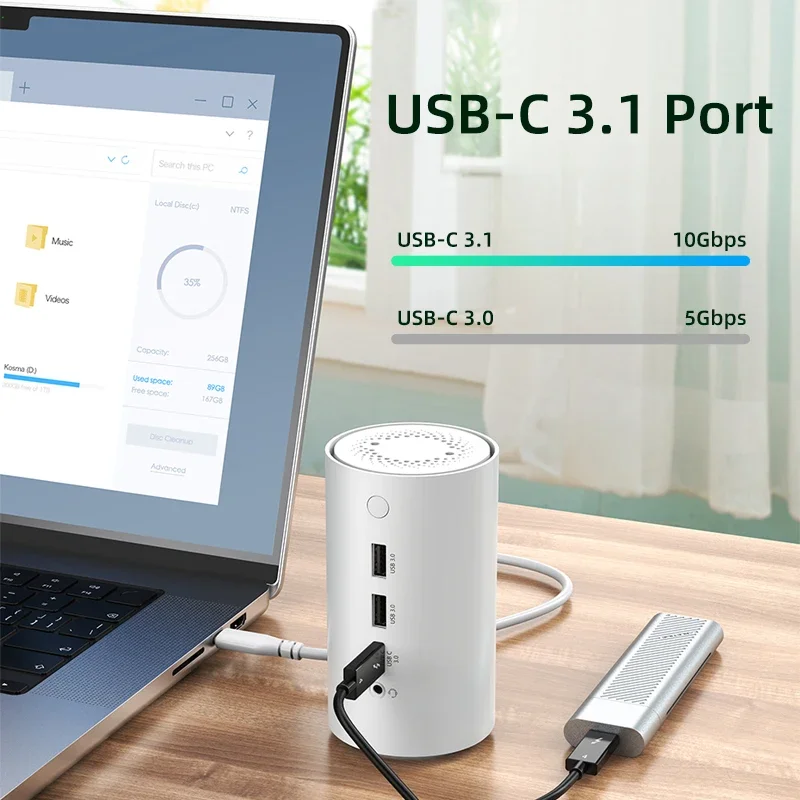Dockingstation Typ C auf Multi-kompatibles USB 3.0 mit Netzteil Dockingstation MacBook Pro C8
