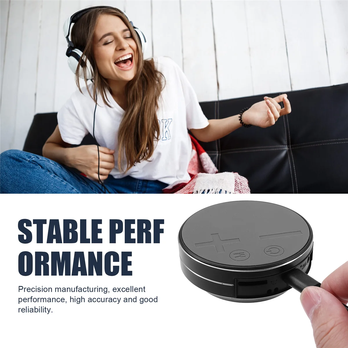 ลําโพงบลูทูธการนํากระดูก TWS ขนาดใหญ่พิเศษ ไร้สาย TWS สามารถเสียบเข้ากับลําโพงซับวูฟเฟอร์การ์ดได้ สีดํา