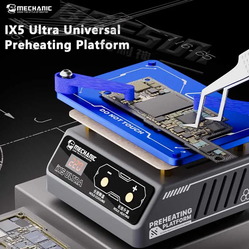 MECHANIC IX5 Ultra Preheating Station Layering Platform for Motherboard Layering Tin Planting Glue Removal Heating Table Repair