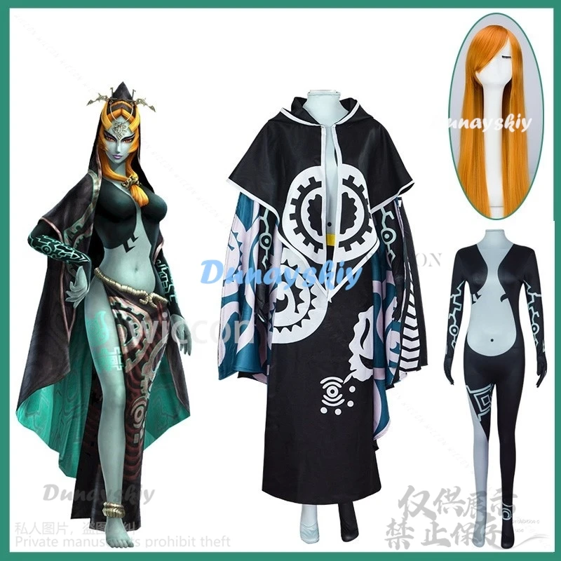 Anime Game Midna Cosplay Costume Princess Sexy Jumpsuit Cloak Carnival Uniform Cos Halloween Party Legend Kimono Customized