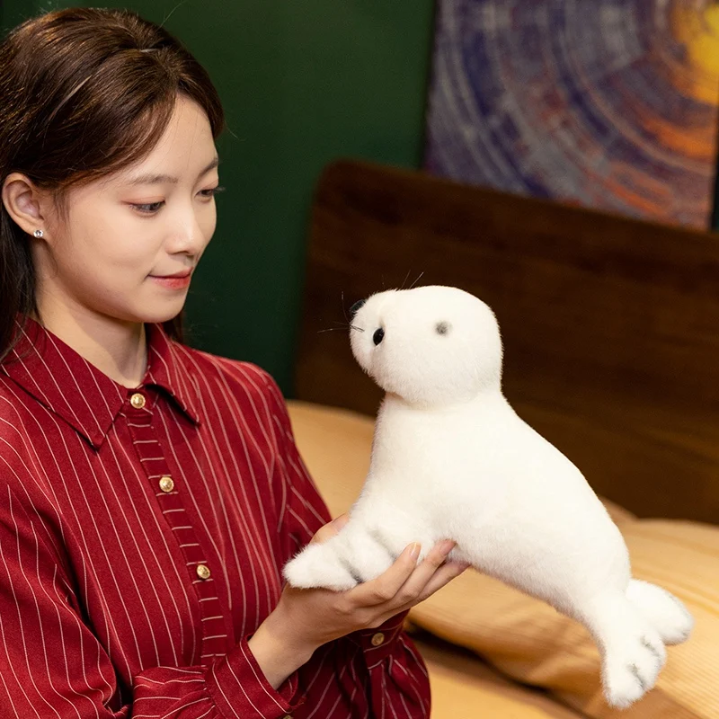 

Моделирование морского мира, животное, белый морской лев, плюшевая кукла, милый мультяшный морской лев, мягкая игрушка для детей, девочек ﻿