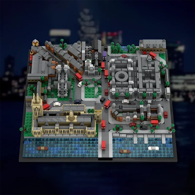 Popularny model filmowy Moc klocki architektura Londyn widok ulicy Model technologia cegła DIY montaż prezenty budowlane