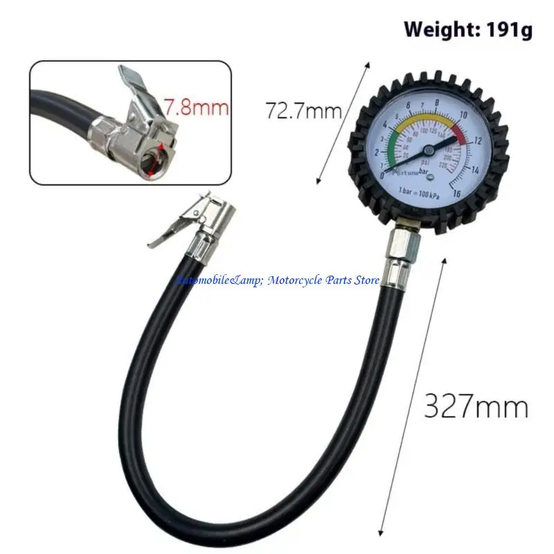 Misurazione della misurazione dei pneumatici automobilistici H7BD a prova shock con precisione 0,1 psi e schermo digitale da