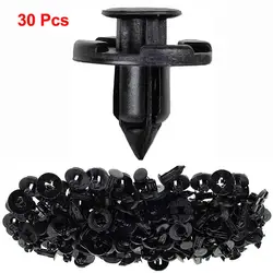 30 Pcs 8mm Car Plastic Rivets Fastener Bumper Push Clips