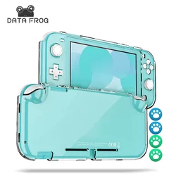 DATA FROG Full Cover Crystal Protective Case For Switch Lite Console Anti-Slip Clear Hard Shell Game Console Accessories