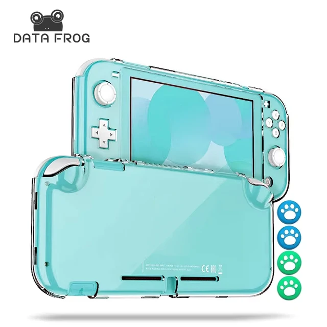 DATA FROG Pełna Ochronna Obudowa Kryształowa do Konsoli Switch Lite, Antypoślizgowa Przezroczysta Twarda Skorupa, Akcesoria do Konsoli do Gier