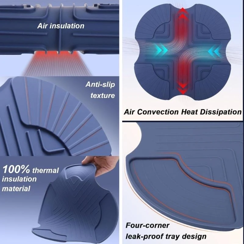 درجات حرارة عالية مقاومة السيليكون إدراج لمقليه الهوائية حصيرة الخبز الميكروويف