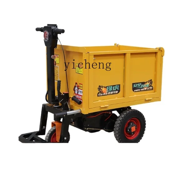 

TQH electric hand push construction site truck engineering electric tricycle manure electric ash bucket car construction dump