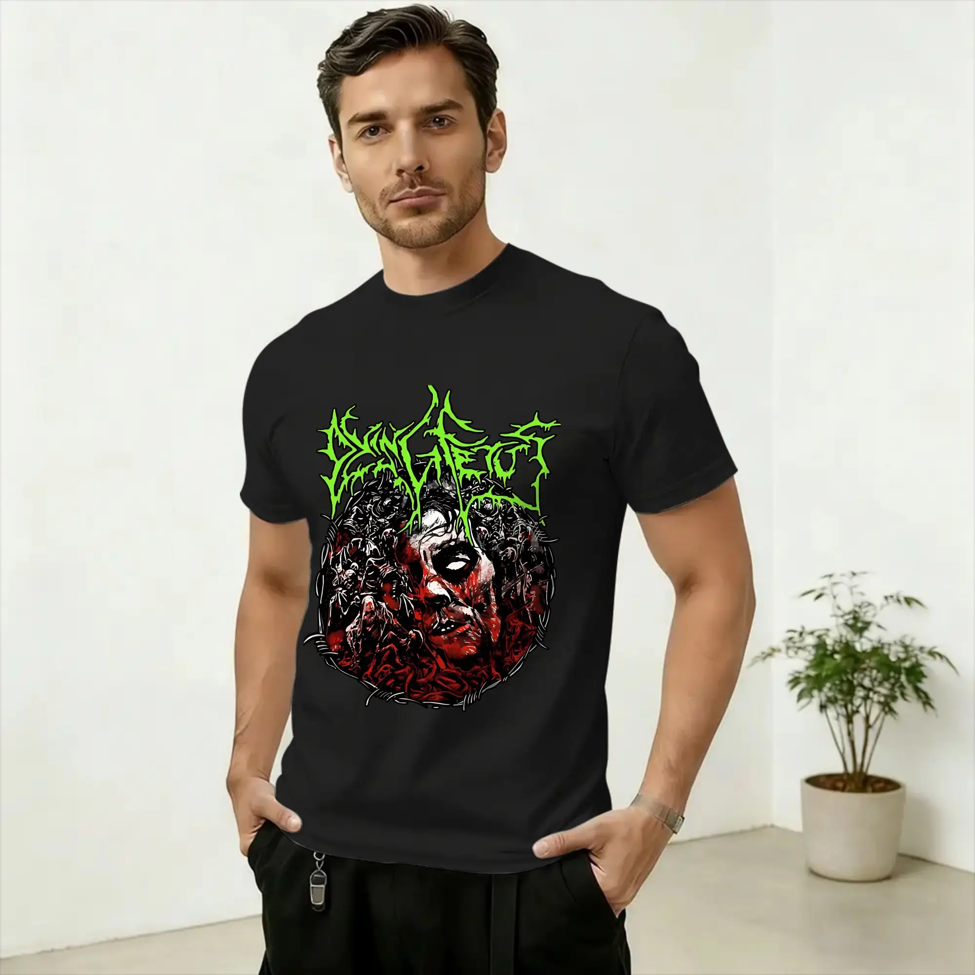 Leisure Dying Fetus T-Shirts for Men Crewneck Pure Cotton T Shirt  Short Sleeve Tees Gift Idea Tops