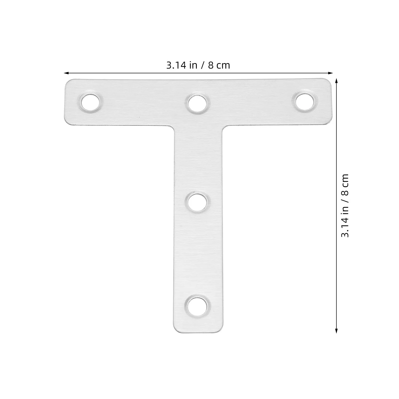 30Pcs Stainless Steel Corner Bracket Plates Thickened T Shaped Angle Braces Heavy Duty Furniture Shelving Support Metal